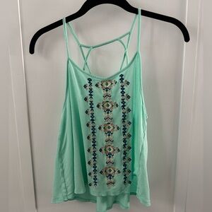 Embroidered Mint Green Camisole